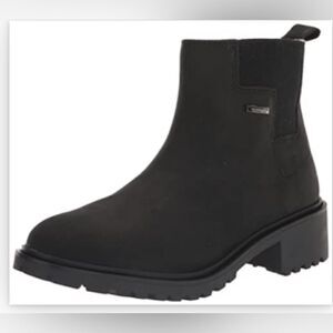 Rockport Women's Ryleigh Gore Chelsea Boot, Black Nubuck Waterproof Warm Lined